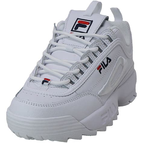 fila shoes disruptor women's white